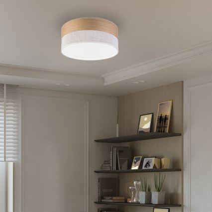 LED Ceiling light SIRJA WOOD LED/20W/230V d. 35 cm white/oak