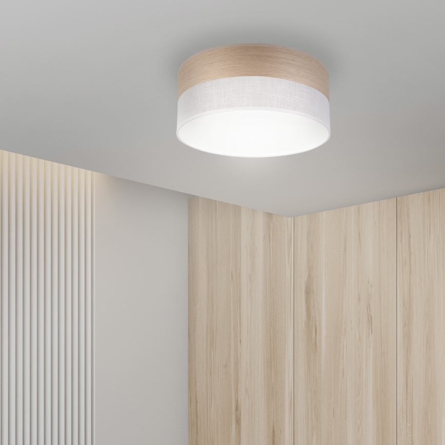 LED Ceiling light SIRJA WOOD LED/20W/230V d. 35 cm white/oak