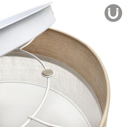 LED Ceiling light SIRJA WOOD LED/20W/230V d. 35 cm white/oak