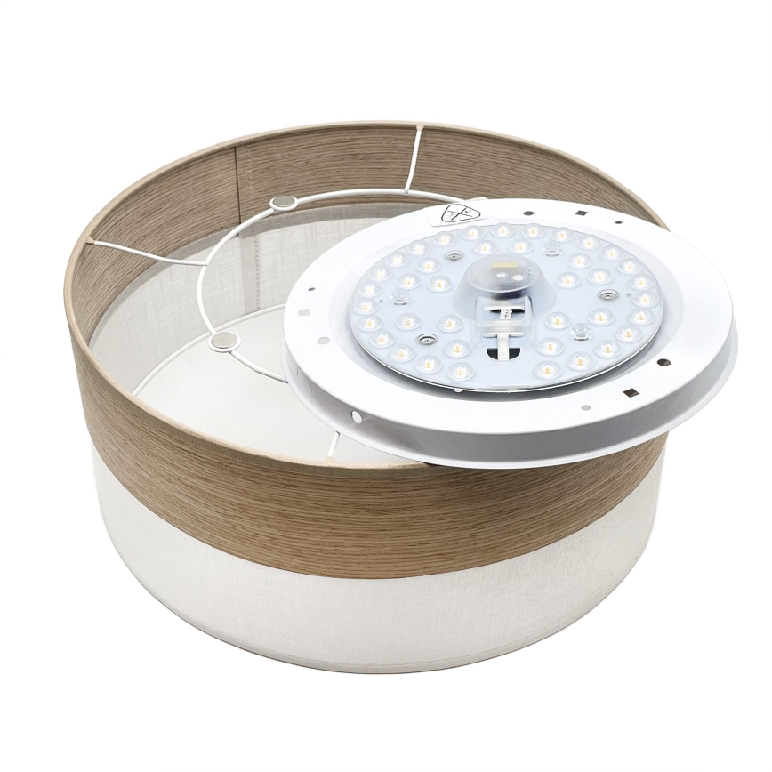 LED Ceiling light SIRJA WOOD LED/20W/230V d. 35 cm white/oak