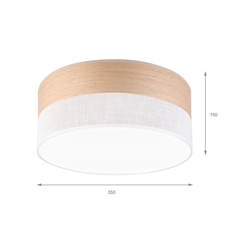 LED Ceiling light SIRJA WOOD LED/20W/230V d. 35 cm white/oak
