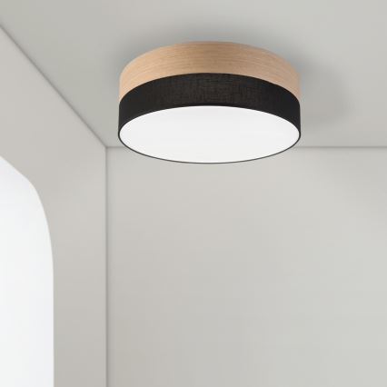 LED Ceiling light SIRJA WOOD LED/36W/230V d. 45 cm black/oak