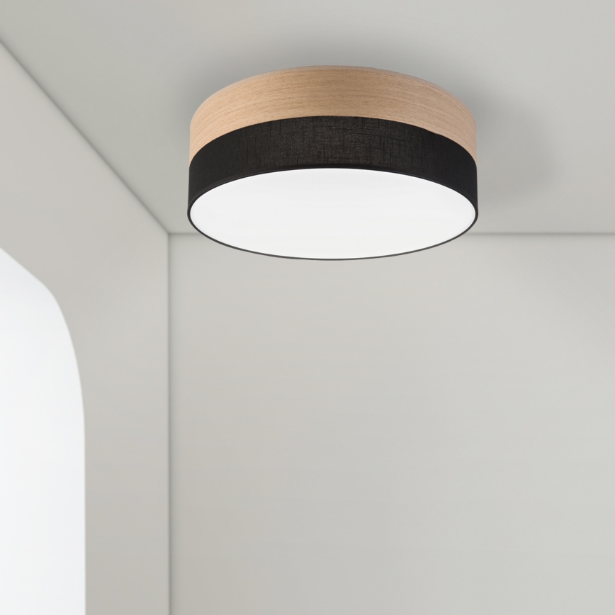 LED Ceiling light SIRJA WOOD LED/36W/230V d. 45 cm black/oak