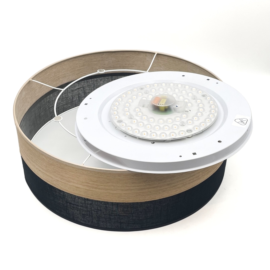 LED Ceiling light SIRJA WOOD LED/36W/230V d. 45 cm black/oak