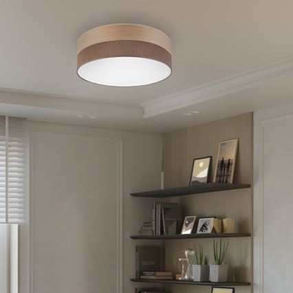 LED Ceiling light SIRJA WOOD LED/36W/230V d. 45 cm brown/oak
