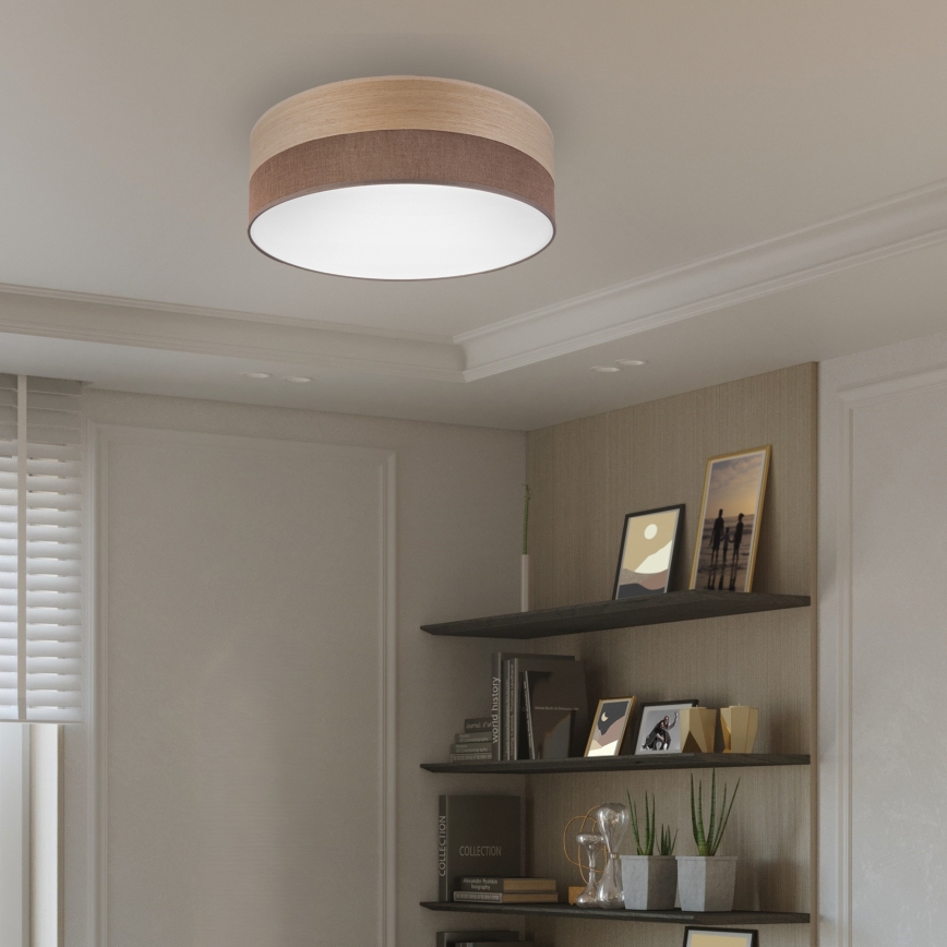 LED Ceiling light SIRJA WOOD LED/36W/230V d. 45 cm brown/oak