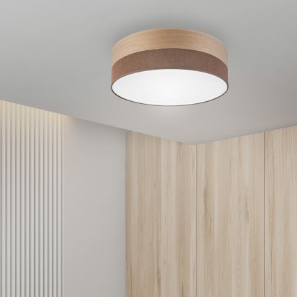 LED Ceiling light SIRJA WOOD LED/36W/230V d. 45 cm brown/oak