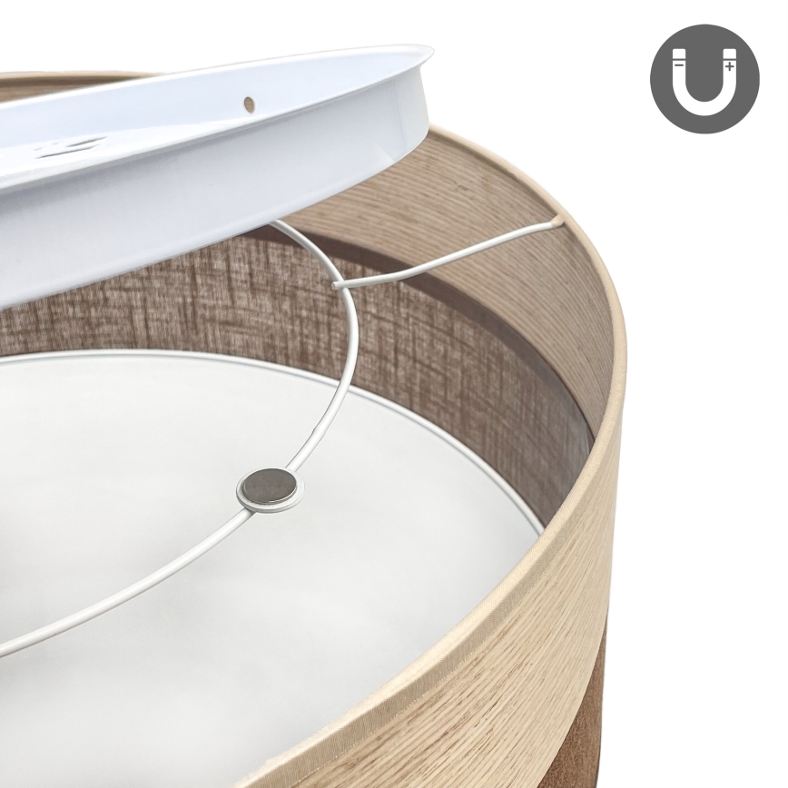 LED Ceiling light SIRJA WOOD LED/36W/230V d. 45 cm brown/oak