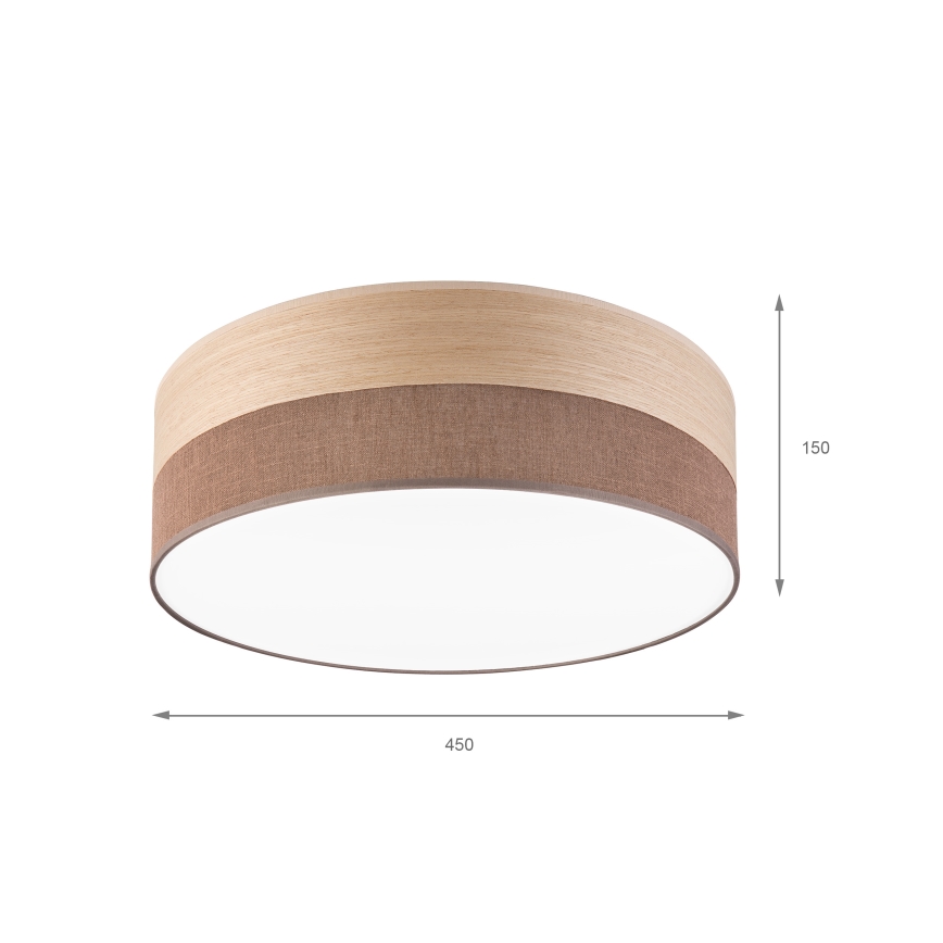 LED Ceiling light SIRJA WOOD LED/36W/230V d. 45 cm brown/oak