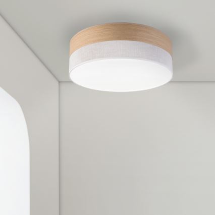 LED Ceiling light SIRJA WOOD LED/36W/230V d. 45 cm white/oak