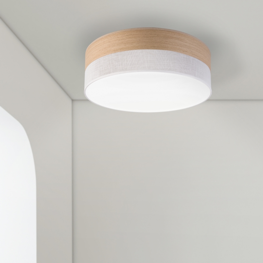 LED Ceiling light SIRJA WOOD LED/36W/230V d. 45 cm white/oak