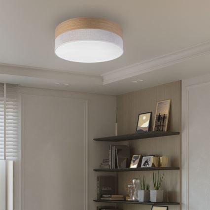 LED Ceiling light SIRJA WOOD LED/36W/230V d. 45 cm white/oak
