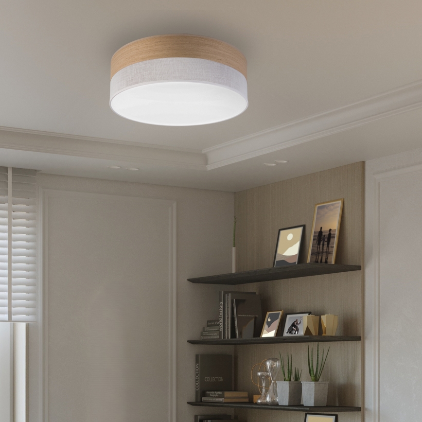 LED Ceiling light SIRJA WOOD LED/36W/230V d. 45 cm white/oak