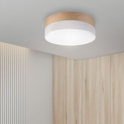 LED Ceiling light SIRJA WOOD LED/36W/230V d. 45 cm white/oak