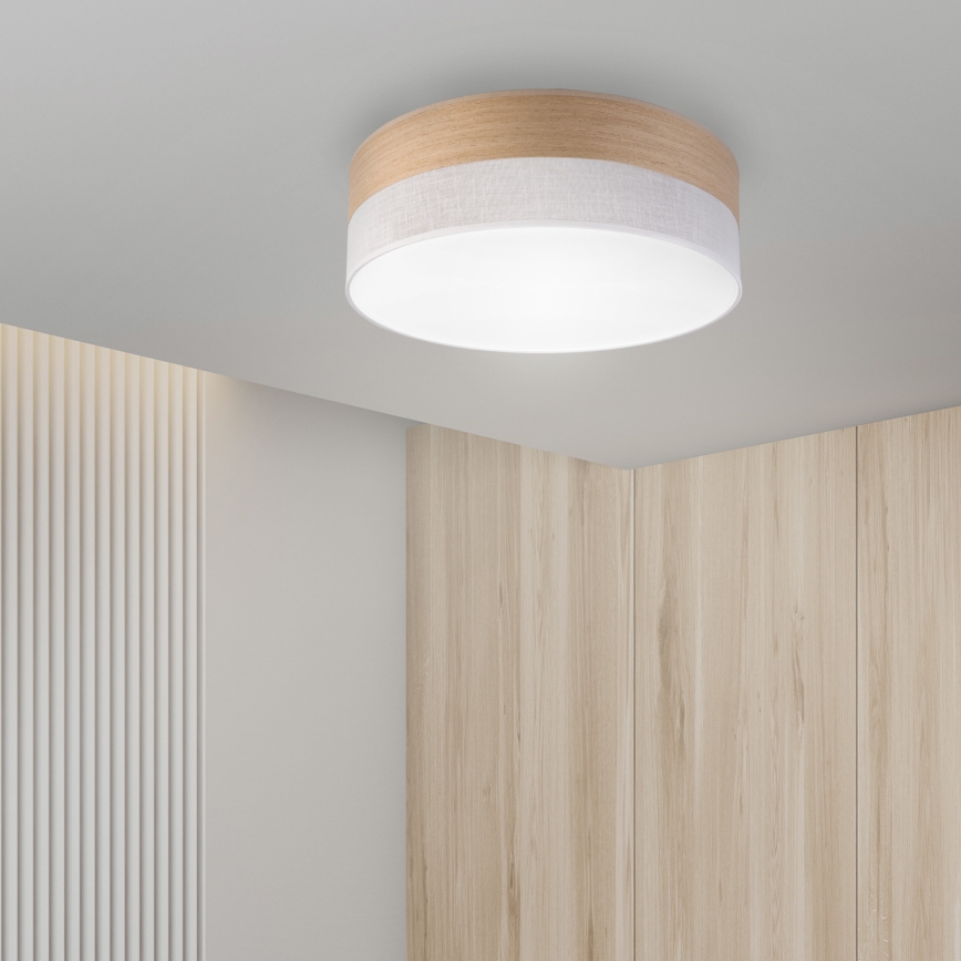 LED Ceiling light SIRJA WOOD LED/36W/230V d. 45 cm white/oak