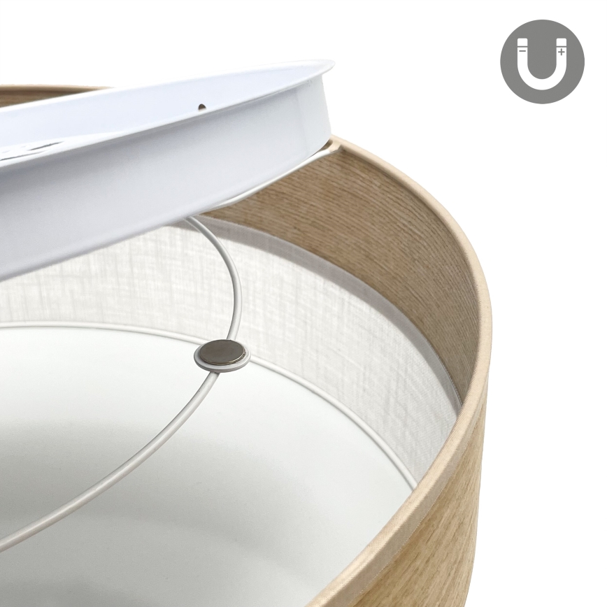 LED Ceiling light SIRJA WOOD LED/36W/230V d. 45 cm white/oak