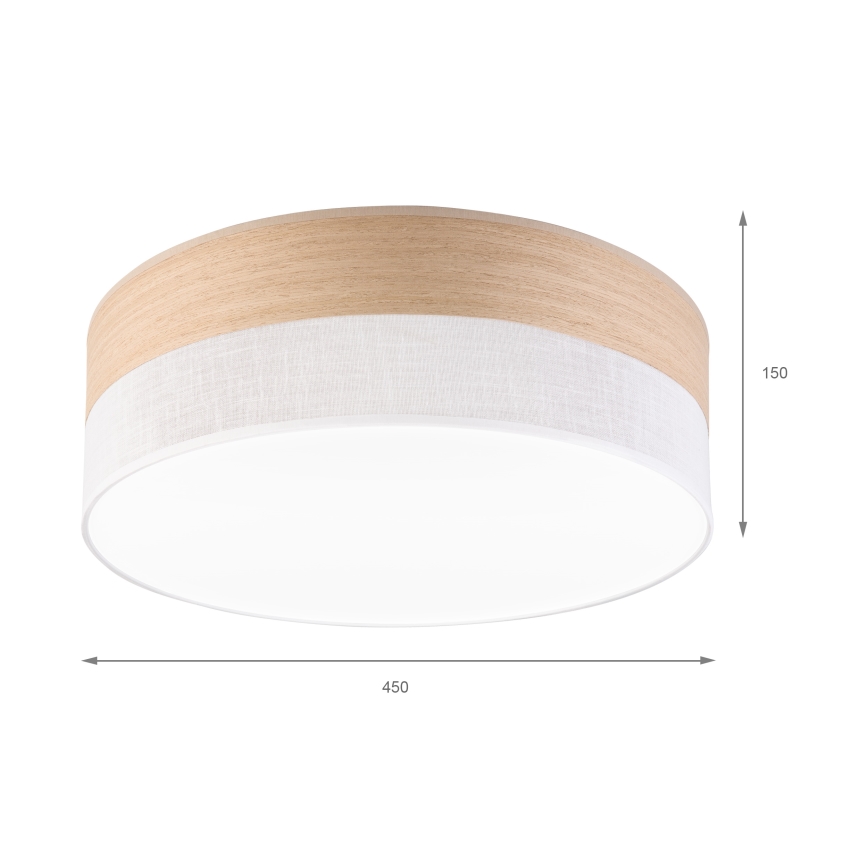 LED Ceiling light SIRJA WOOD LED/36W/230V d. 45 cm white/oak