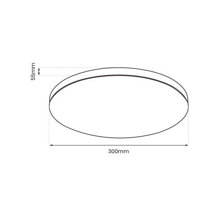 LED Ceiling light SLIMI LED/18W/230V IP40 black