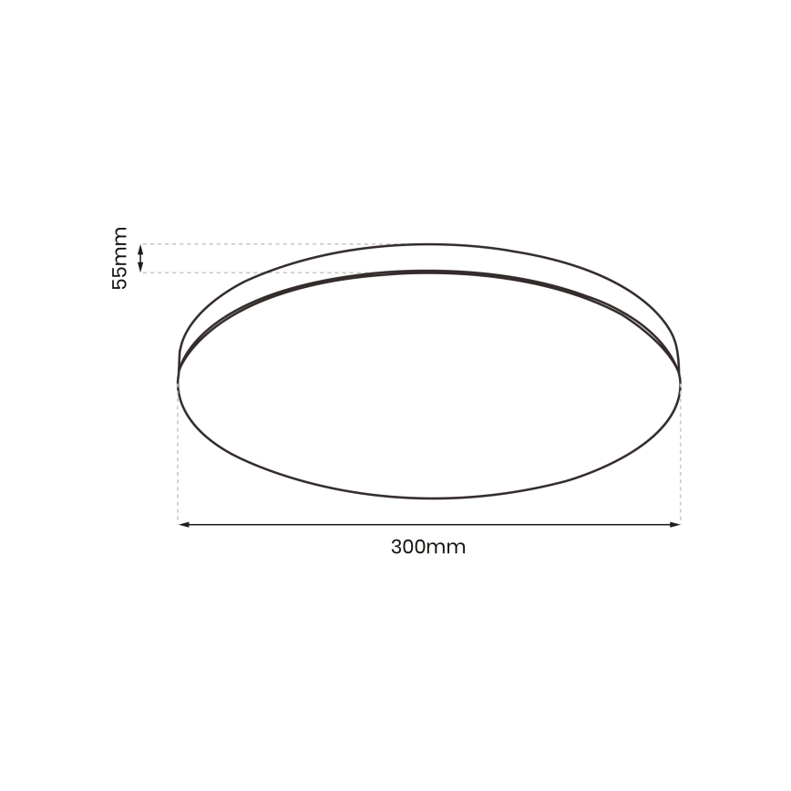 LED Ceiling light SLIMI LED/18W/230V IP40 black