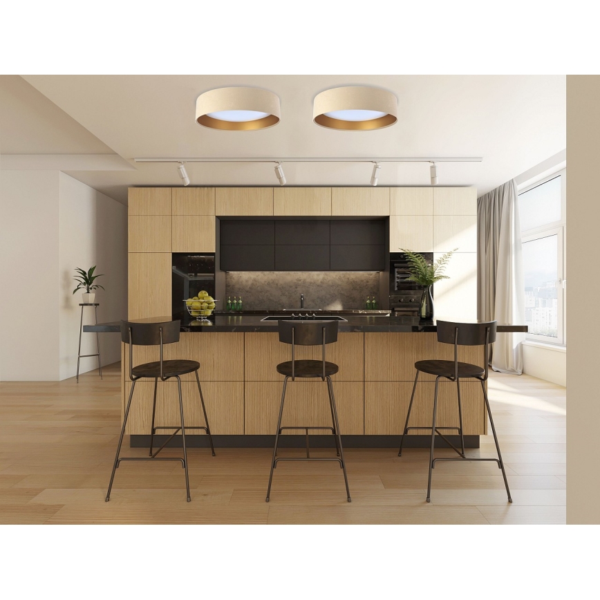 LED Dimmable ceiling light SMART GALAXY LED/36W/230V d. 55 cm 2700-6500K Wi-Fi Tuya beige/gold + remote control