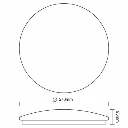 LED Dimmable ceiling light STAR LED/60W/230V 3000-6500K + remote control
