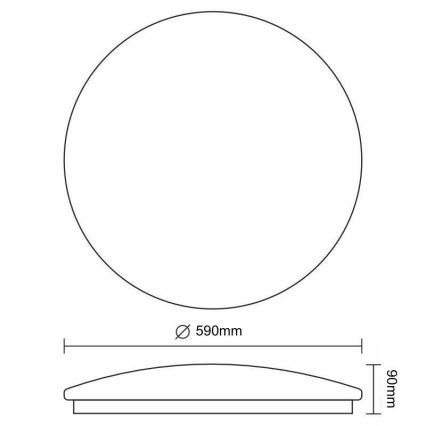 LED Dimmable ceiling light STAR LED/60W/230V 3000-6500K + remote control