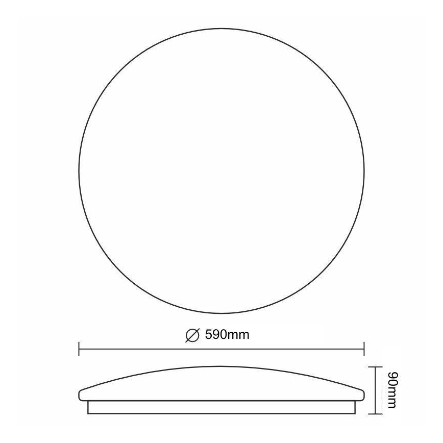 LED Dimmable ceiling light STAR LED/60W/230V 3000-6500K + remote control