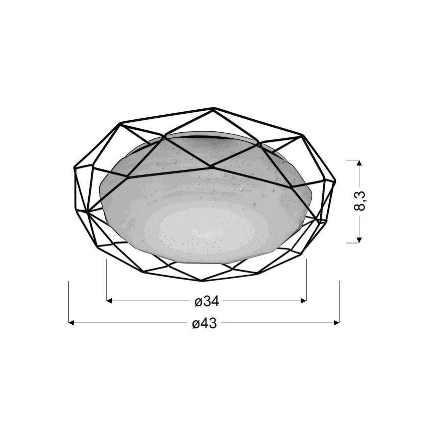 LED Ceiling light SVEN LED/24/230V black