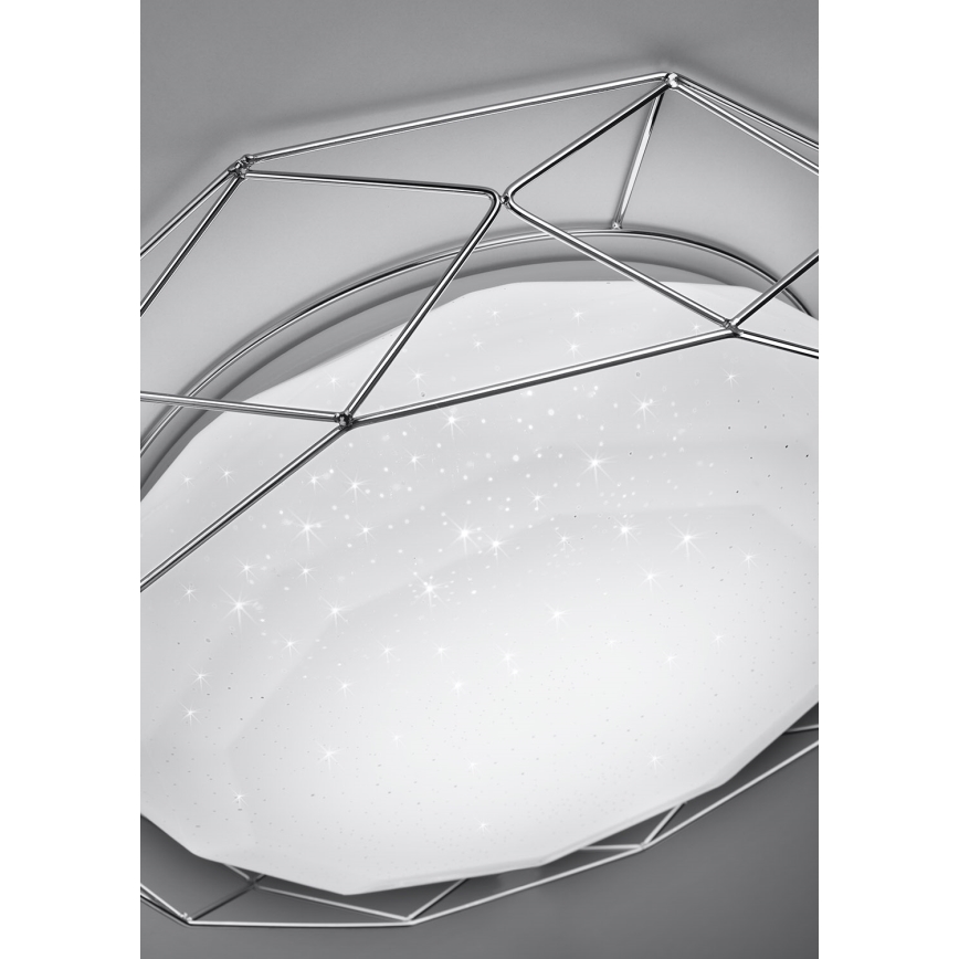 LED Ceiling light SVEN LED/24W/230V d. 43 cm shiny chrome