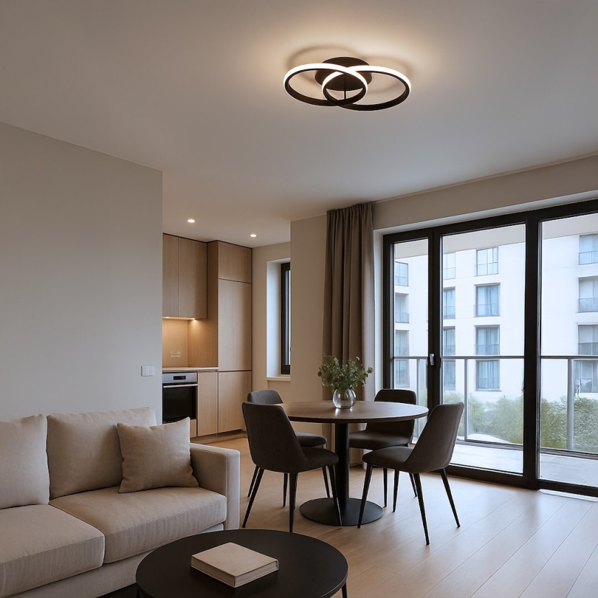 LED Ceiling Light TITANO LED/12W/230V Black