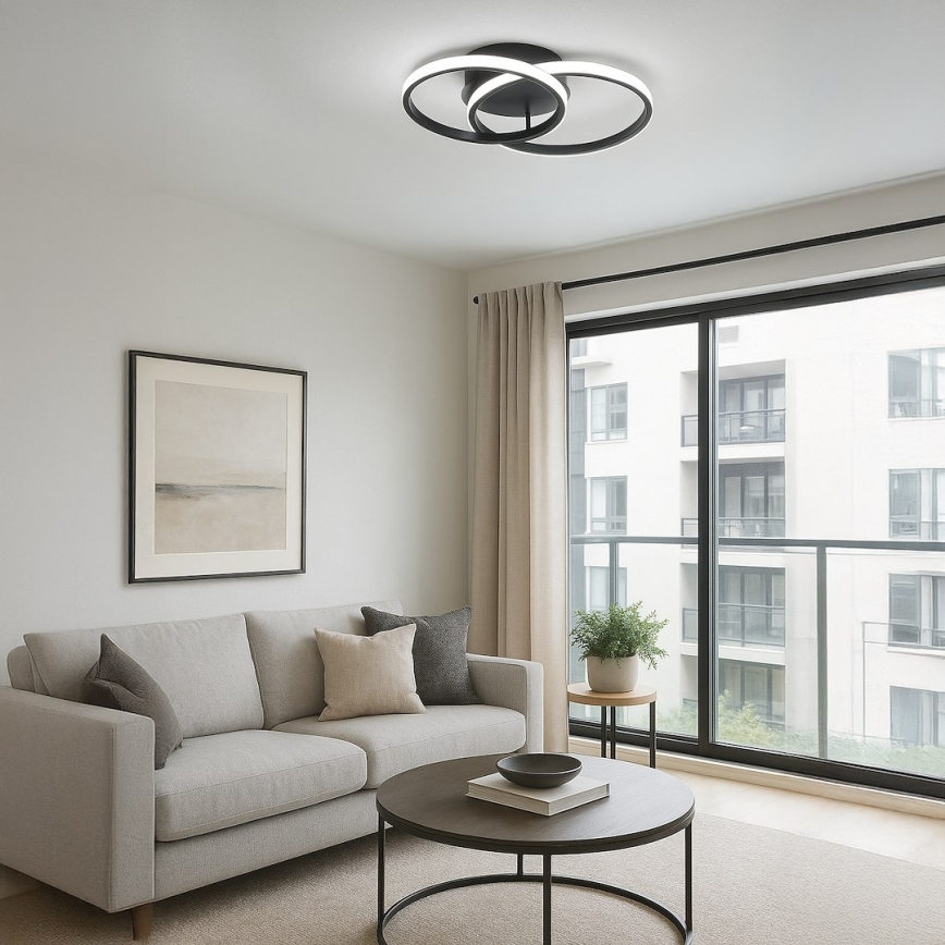 LED Ceiling Light TITANO LED/12W/230V Black