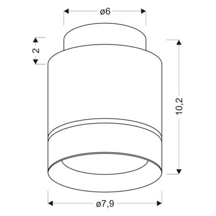 LED Ceiling light TUBA LED/12W/230V