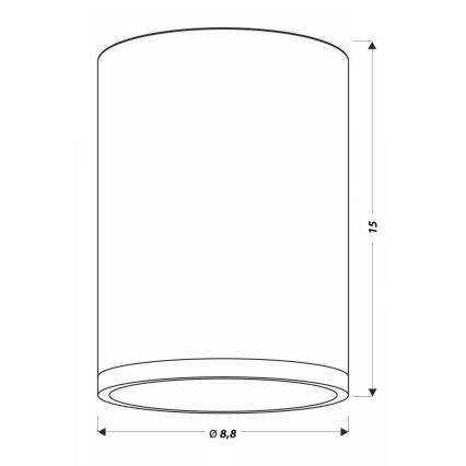 LED Ceiling light TUBA LED/9W/230V