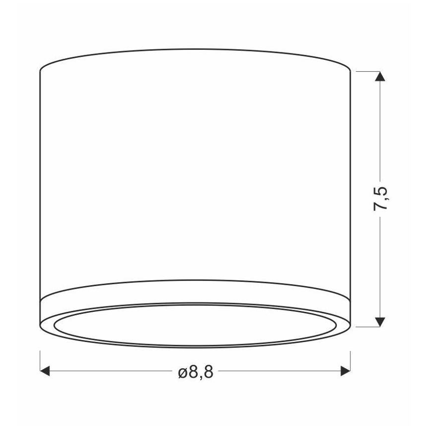 LED Ceiling light TUBA LED/9W/230V
