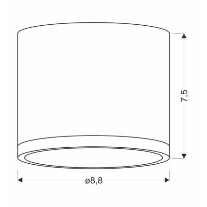 LED Ceiling light TUBA LED/9W/230V