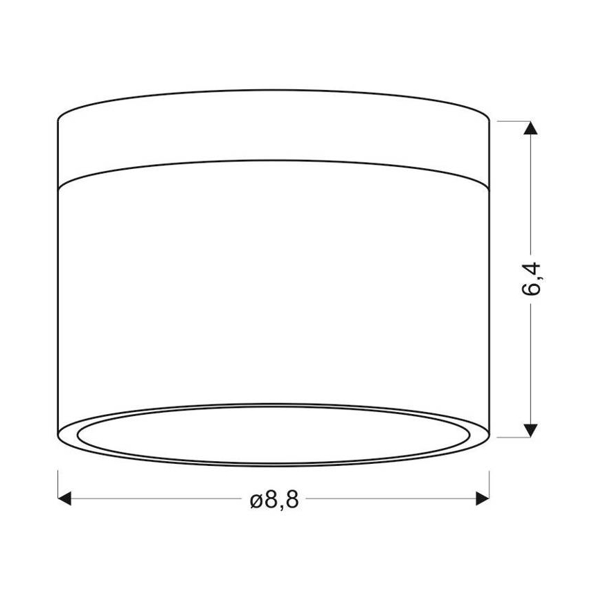 LED Ceiling light TUBA LED/9W/230V white/beige