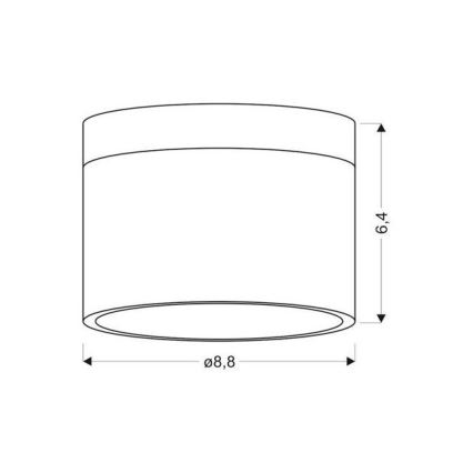 LED Ceiling light TUBA LED/9W/230V white/black