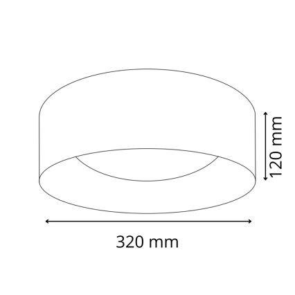 LED Ceiling light TULUZA LED/18W/230V d. 32 cm black