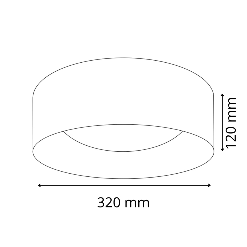 LED Ceiling light TULUZA LED/18W/230V d. 32 cm black