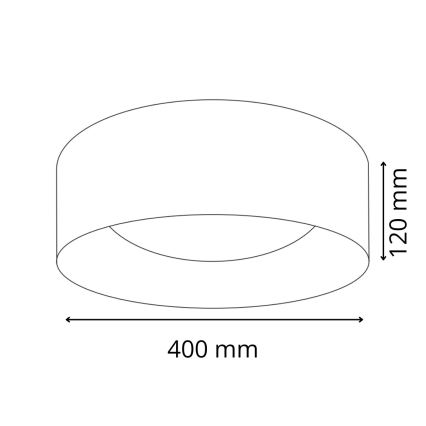 LED Ceiling light TULUZA LED/24W/230V d. 40 cm black
