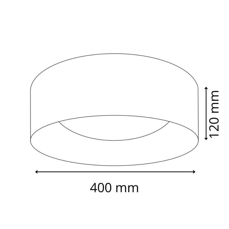 LED Ceiling light TULUZA LED/24W/230V d. 40 cm black
