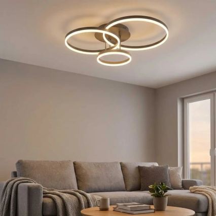 LED Ceiling Light VAASA LED/58W/230V 3000K Black