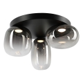 LED Ceiling light VASO LED/12W/230V d. 42 cm black/smoky