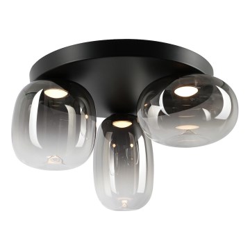 LED Ceiling light VASO LED/12W/230V d. 42 cm black/smoky