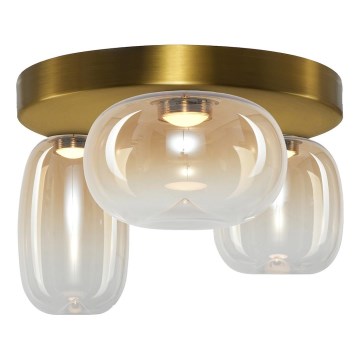 LED Ceiling light VASO LED/12W/230V d. 42 cm gold/smoky