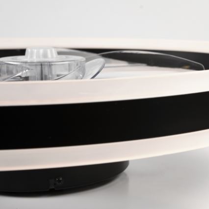 LED Dimmable ceiling light with a fan APOLLO LED/38W/230V black + remote control