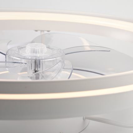 LED Dimmable ceiling light with a fan FARGO LED/37W/230V white + remote control