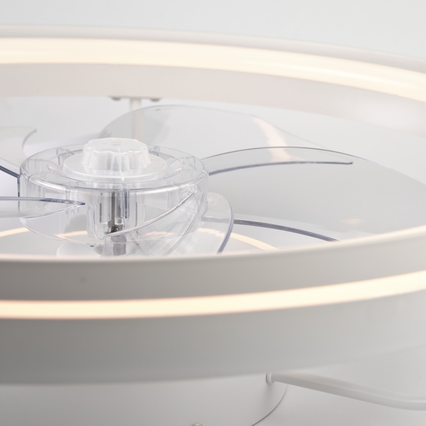LED Dimmable ceiling light with a fan FARGO LED/37W/230V white + remote control