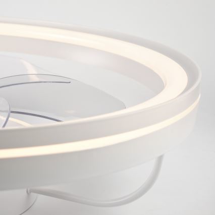 LED Dimmable ceiling light with a fan FARGO LED/37W/230V white + remote control