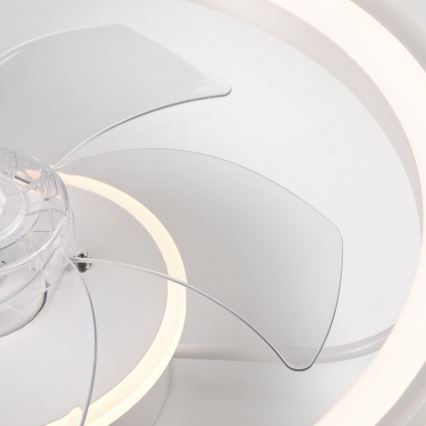 LED Dimmable ceiling light with a fan FARGO LED/37W/230V white + remote control